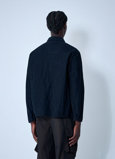 Stone Island Logo Motif Corduroy Shirt Navy sto0162021