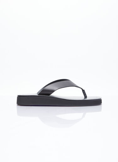 The Row Ginza Leather Sandals Black row0253057