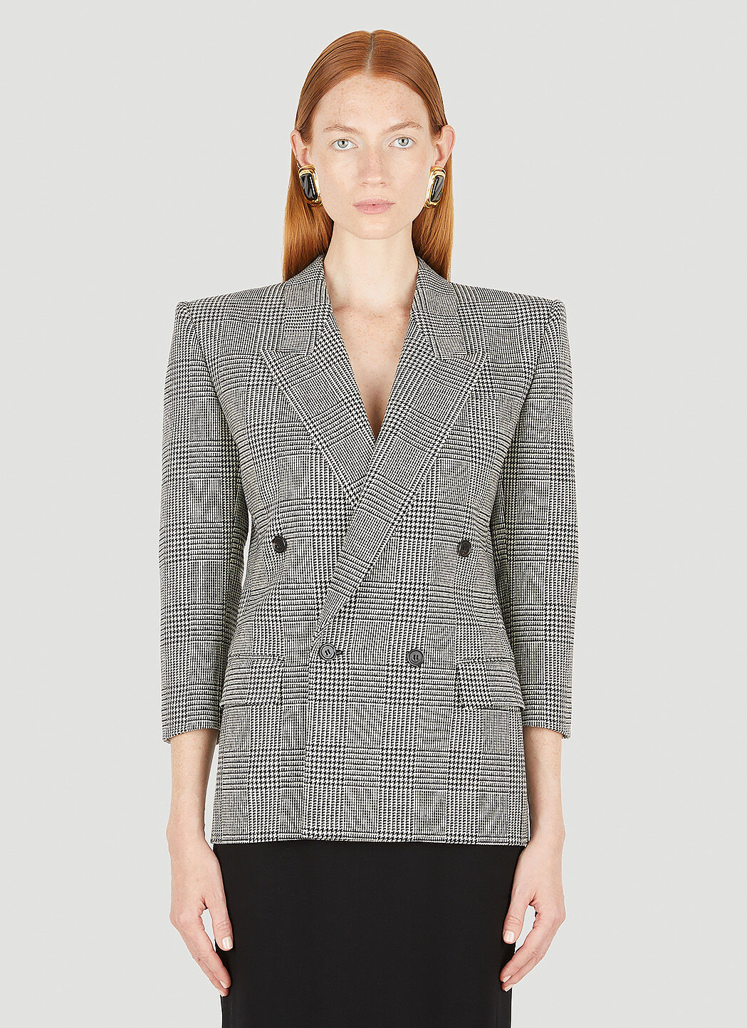 Theory power plaid store blazer