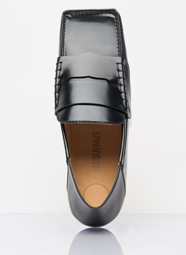 Jacquemus Les Mocassins Carre Loafers Black jac0258069