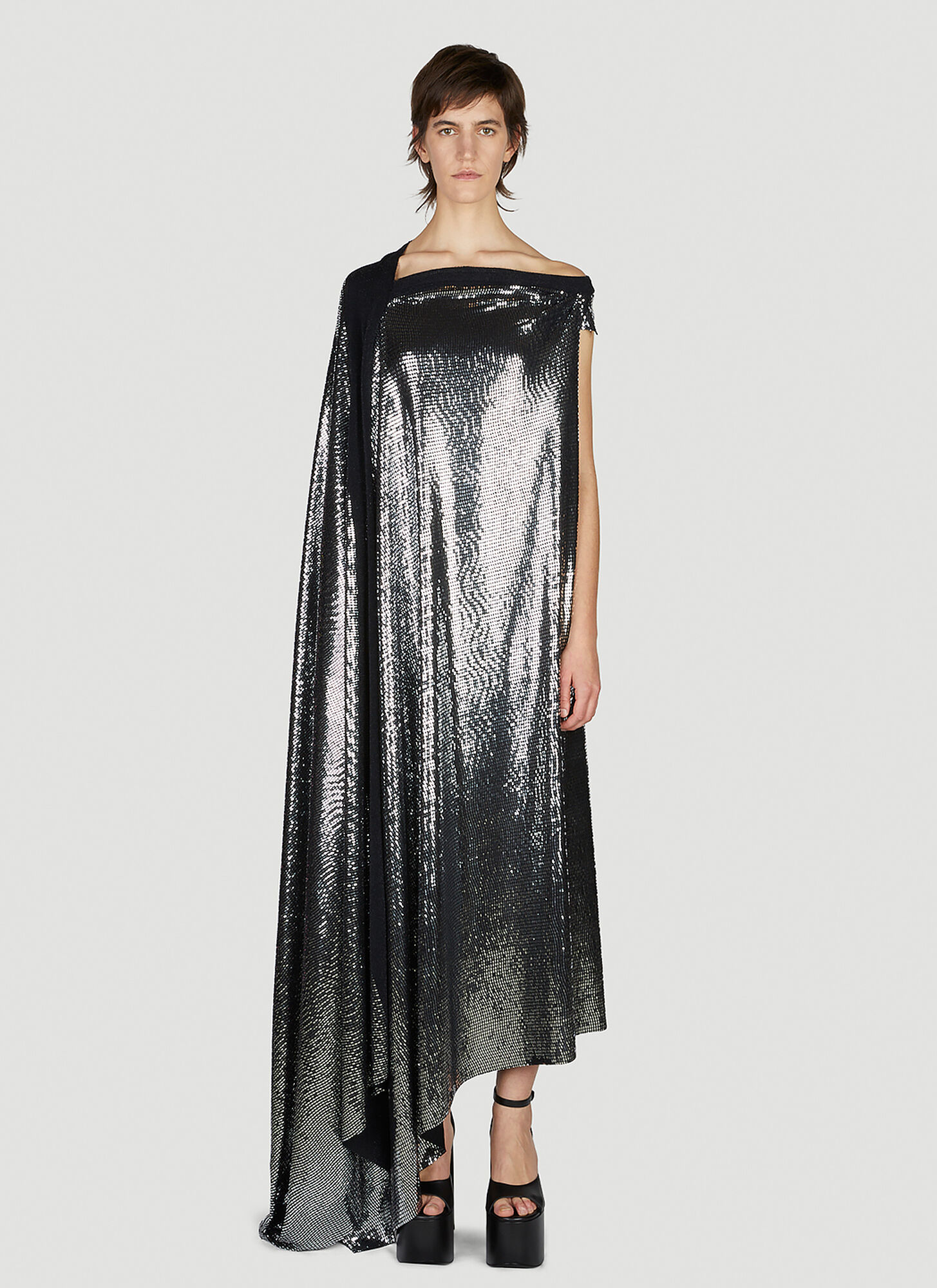 Balenciaga Minimal Metallic-effect Gown