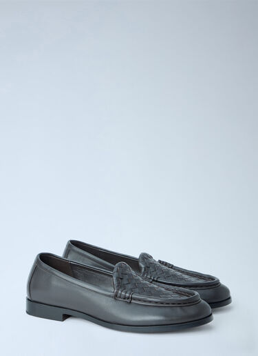 Bottega Veneta Leather Penny Loafers Dark Brown bov0265055