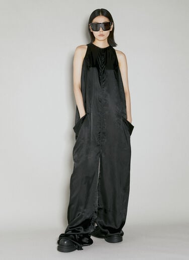 Rick Owens サテンフルイドジャンプスーツ ブラック ric0253012