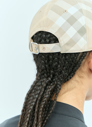 Burberry Check Baseball Cap Beige bur0355007