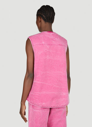 Acne Studios Face Patch Sleeveless Vest Pink acn0351008