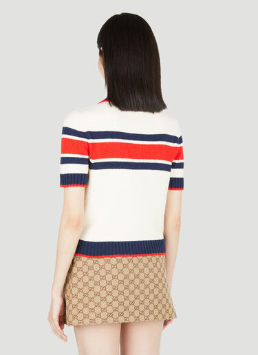 Gucci Knit Polo Shirt White guc0253015
