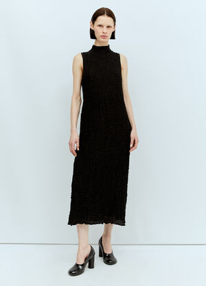 Song for the Mute High Neck Midi Dress Black sfm0256012