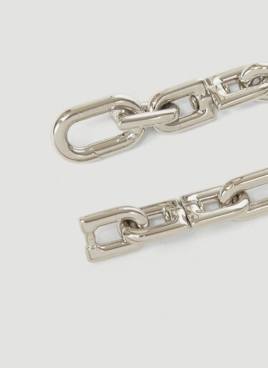 Balenciaga B Chain Thin Bracelet Silver bal0143097