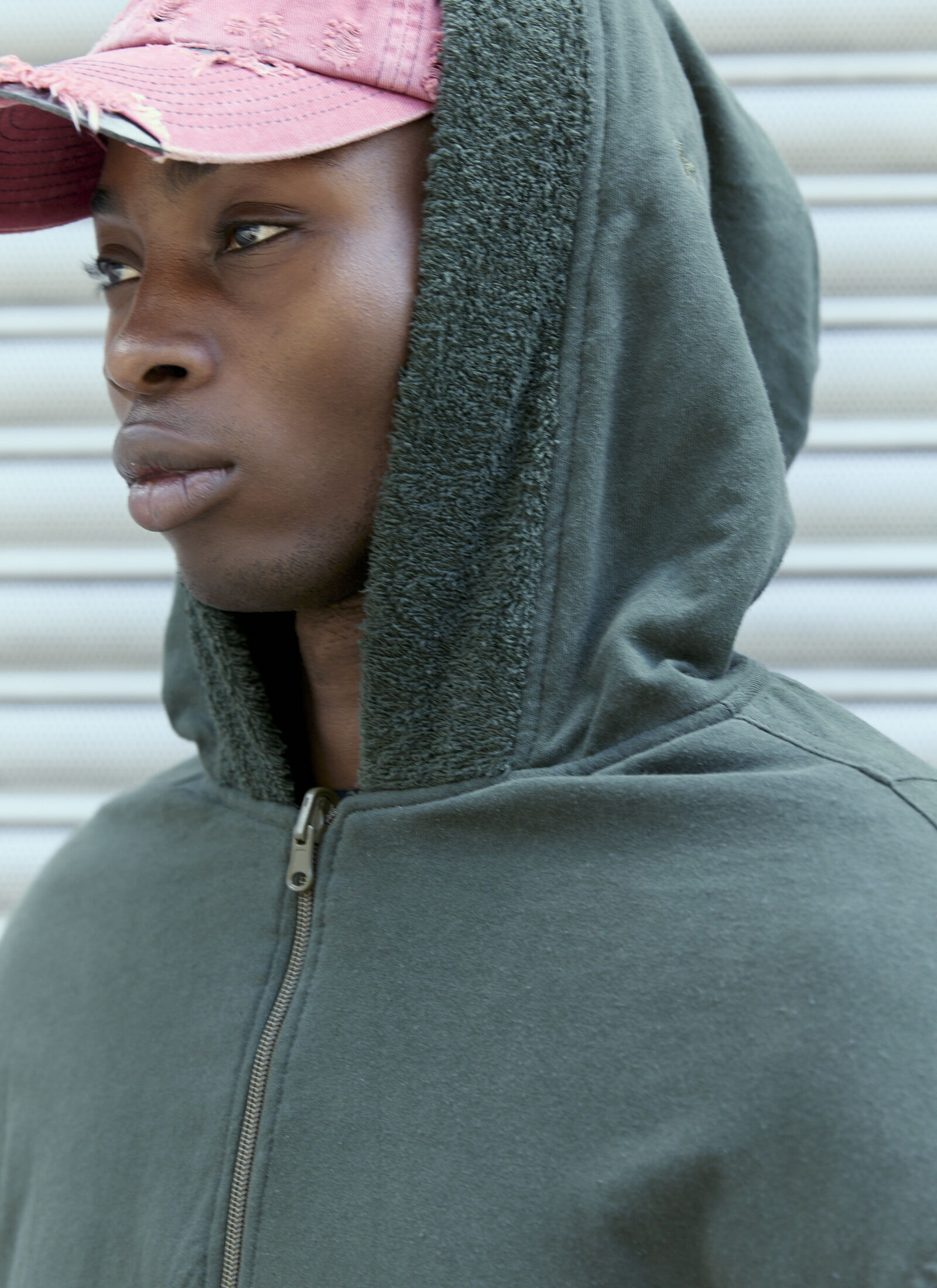 GREG ROSS Men's' Reversible Towel Hooded Sweatshirt in Green | LN-CC®