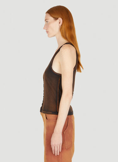 Eckhaus Latta Lapped Tank Top Brown eck0351003