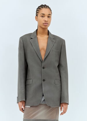 Maison Margiela Mohair Wool Suit Blazer Grey mla0257005