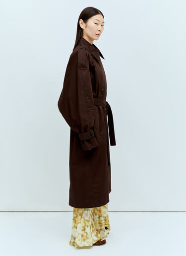 Acne Studios Double-Breasted Trench Coat Brown acn0255007