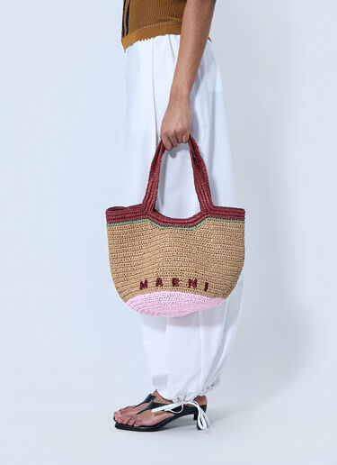 Marni 编织托特包 米色 mni0264009