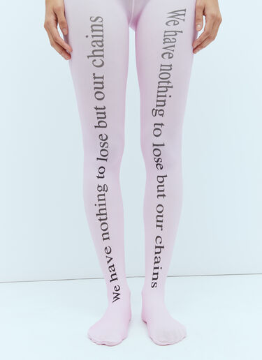 Praying Women's Chain Tights in Pink
