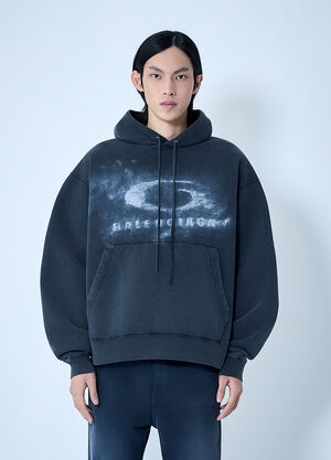 Balenciaga Oversized Hoodie Blue bal0163007