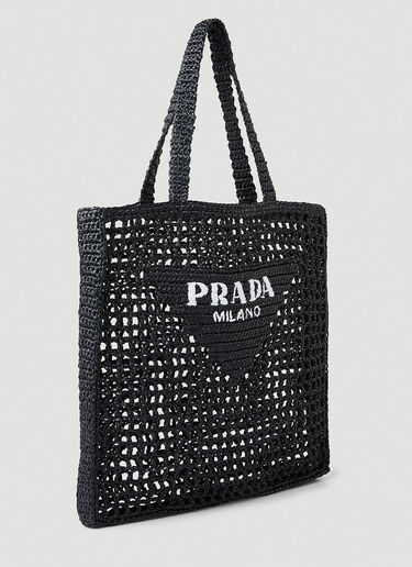 Prada Raffia Tote Bag Black pra0248022