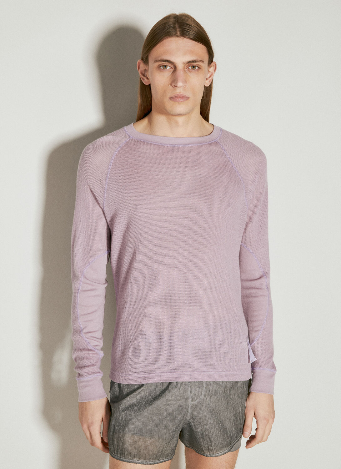 Shop Satisfy Cloudmerino™ Waffle Base Layer Top In Purple