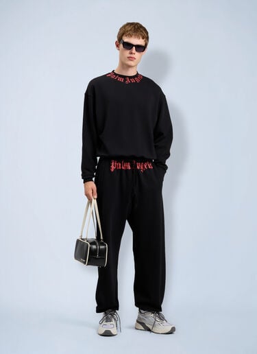 Palm Angels Neck Logo Sweatshirt Black pma0164033