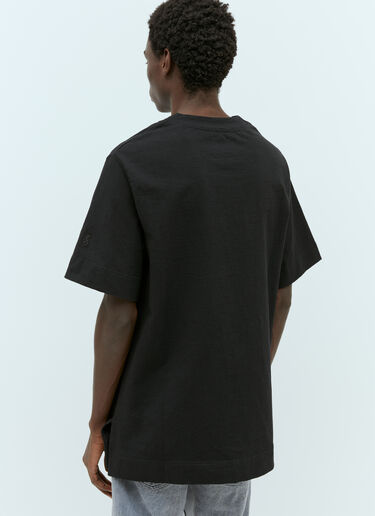 Jil Sander V 넥 티셔츠  블랙 jil0155010