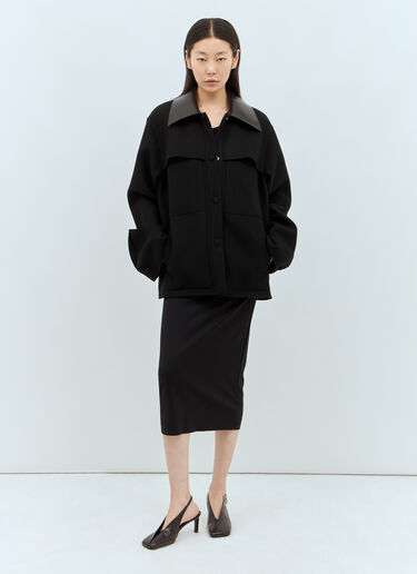 Jil Sander 울 오버셔츠 블랙 jil0257002