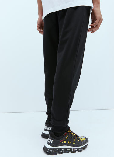 Versace Logo Embroidery Track Pants Black ver0154003