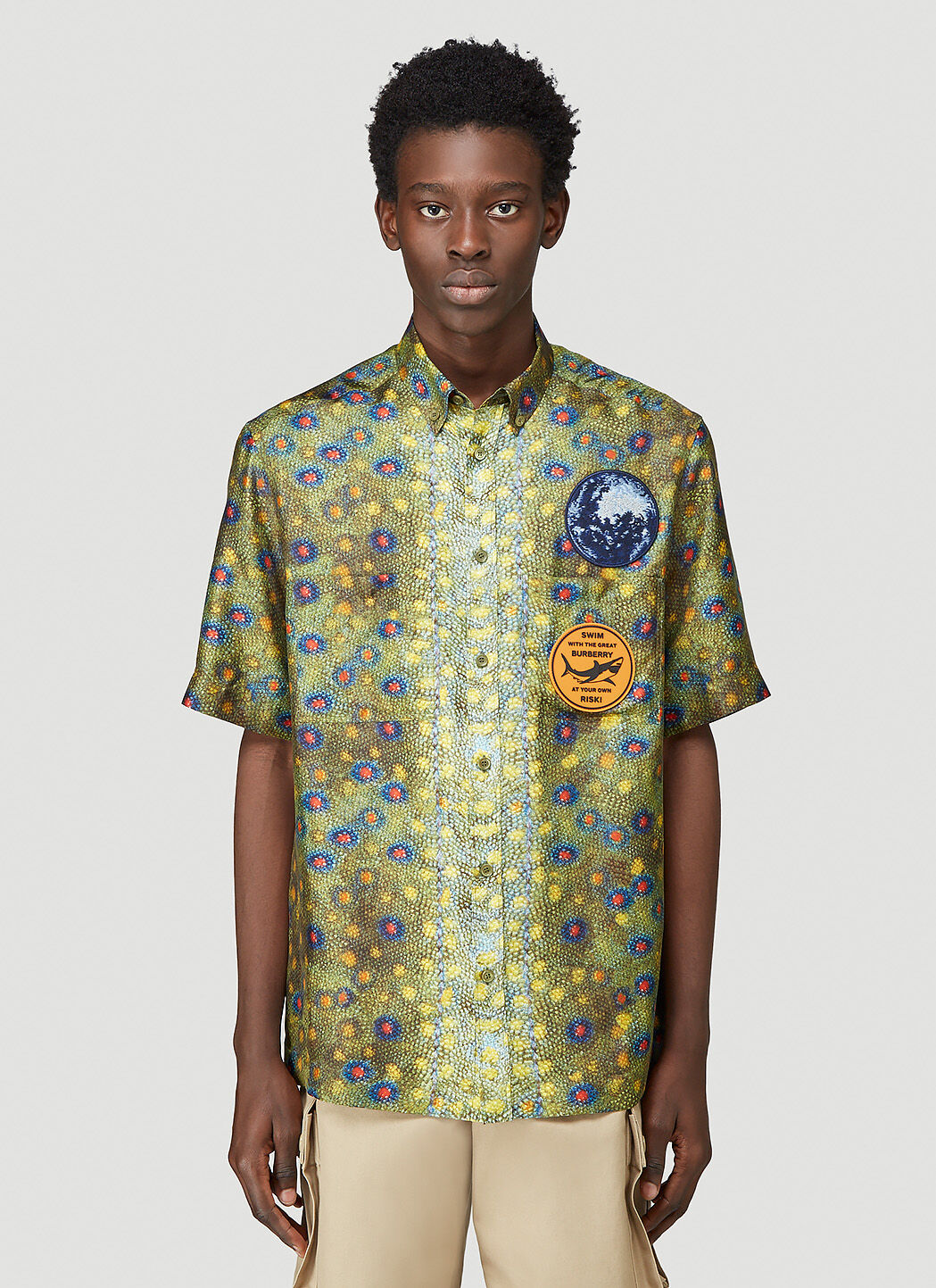 Mens burberry clearance print shirt