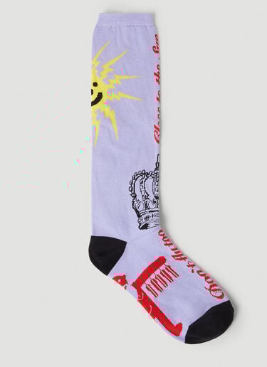 Walter Van Beirendonck Royal Icarus Socks Purple wlt0152025