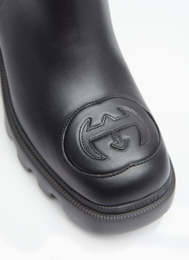 Gucci Interlocking G High Leather Boots Black guc0255062