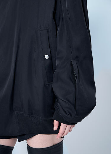 Rick Owens Satin Bomber Jacket Black ric0260008