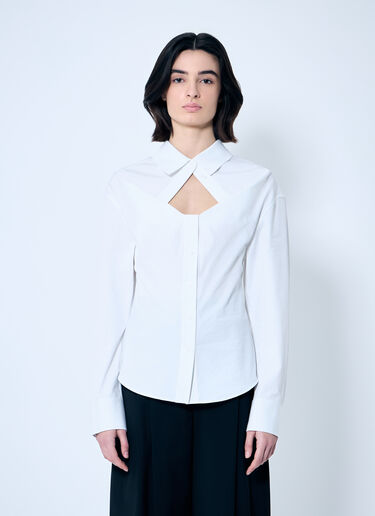 Alexander Wang Deconstructed Button-Down Shirt White awg0259003