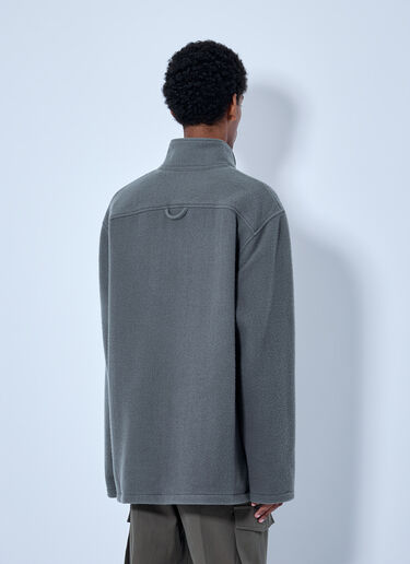 LN-CC® - RIER: Fleece Polo Sweatshirt - Grey RIER Fleece Polo Sweatshirt Grey rrr0165008