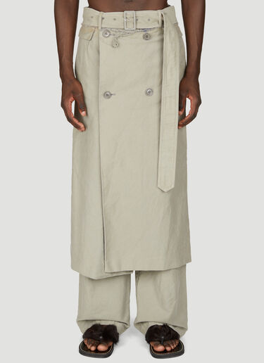 Dries Van Noten Tailored Wrap-Around Pants Grey dvn0156009