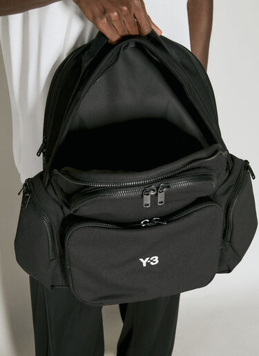 Y-3 徽标刺绣双肩包 黑色 yyy0356022
