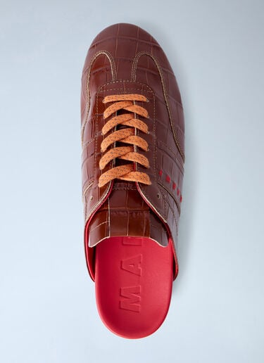 LN-CC® - Marni: Laced Leather Mules - Brown Marni Laced Leather Mules Brown mni0165011