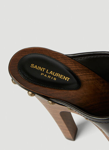 Joan High Heel Mules Saint Laurent Joan High Heel Mules Black sla0251174