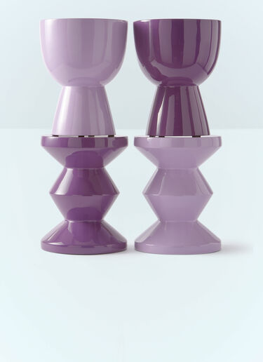 POLSPOTTEN Zig Zag Stool Purple wps0691445
