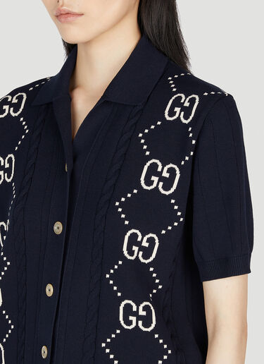 Gucci Polo Cardigan Blue guc0253020