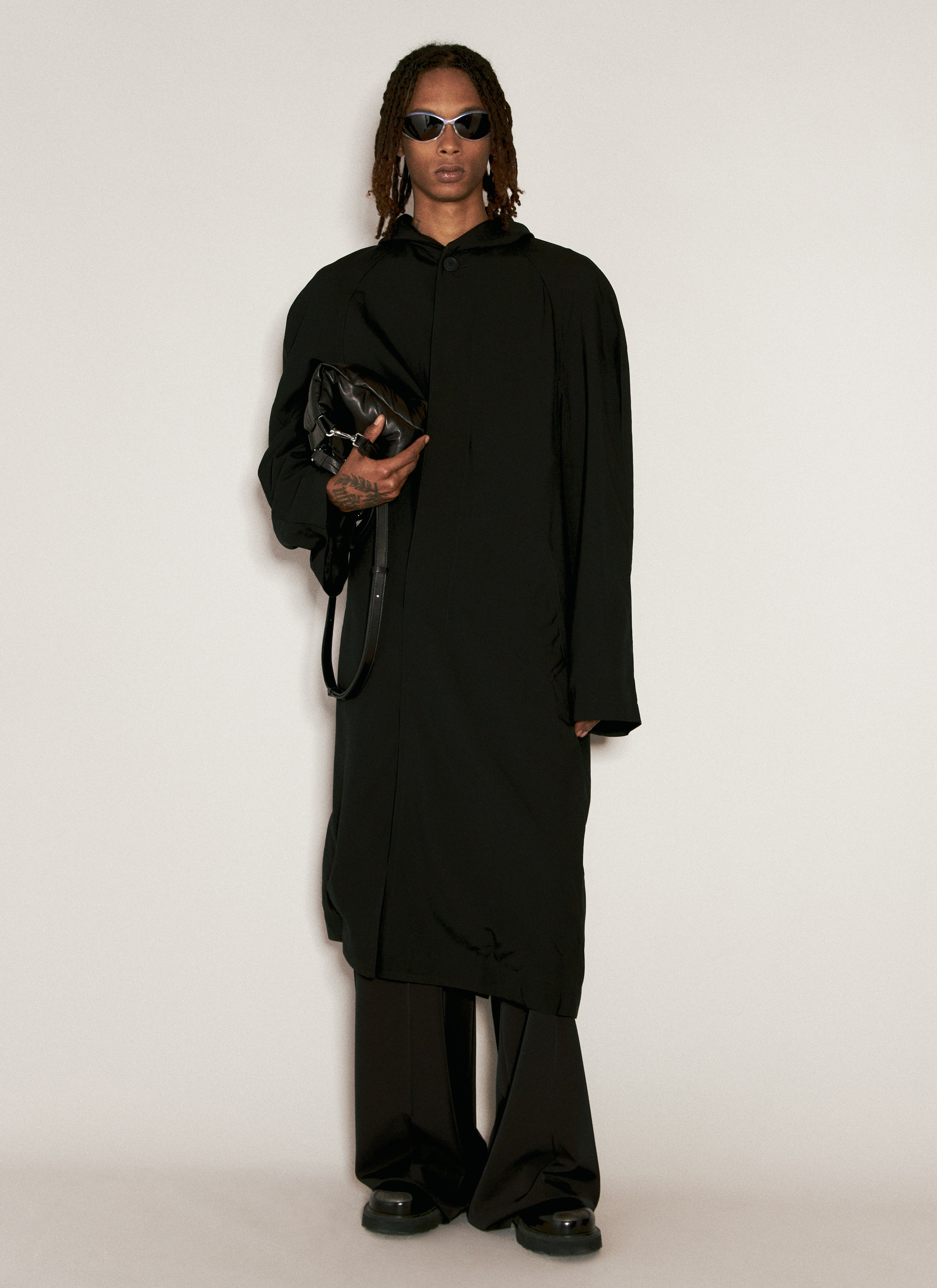 Balenciaga coat black discount