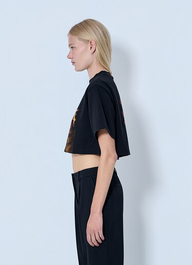 Balenciaga Cropped T-Shirt Black bal0264003