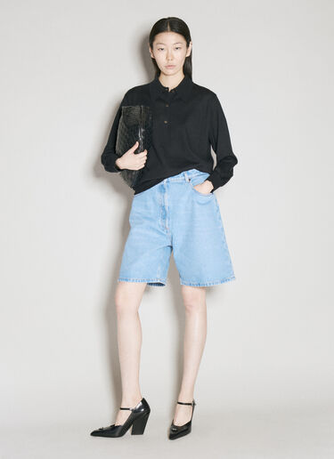 Cashmere Polo Sweater Prada Cashmere Polo Sweater Black pra0256053