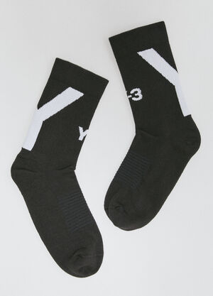 Y-3 High-Top Logo Socks Black yyy0356010