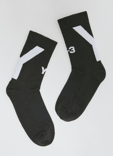 Y-3 High-Top Logo Socks Black yyy0356031