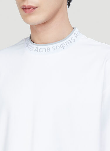 Acne Studios Logo Collar T-Shirt White acn0140022