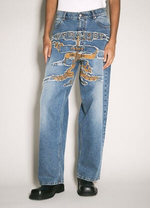 Y/Project Evergreen Paris' Best Patch Jeans Blue ypr0358007