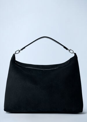 TOTEME Suede Scoop Tote Bag Black tot0262012