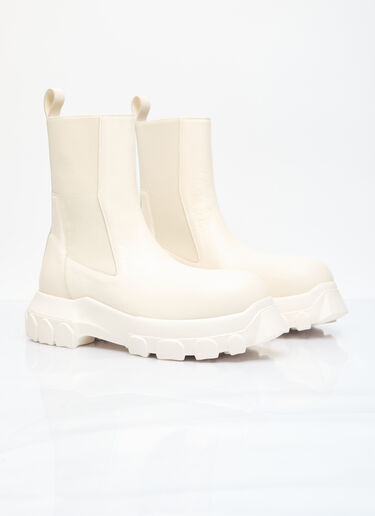 Rick Owens Beatle Bozo Tractor Boots Cream ric0155027