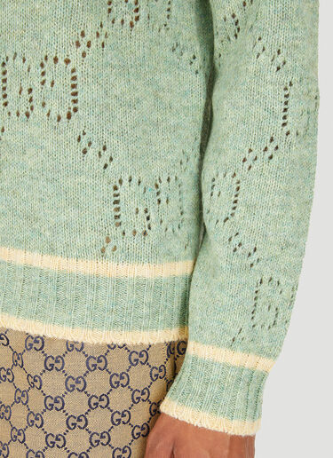 Gucci GG Perforated Sweater Green guc0150055