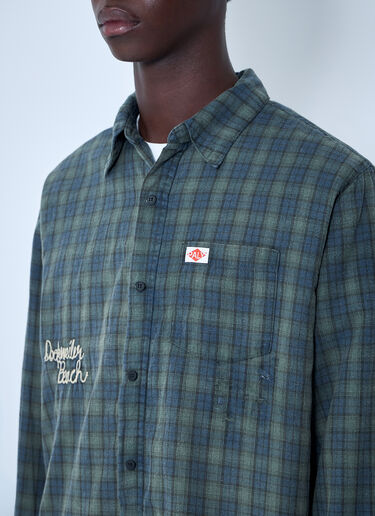 Paly Distressed Flannel Shirt Navy pal0160005