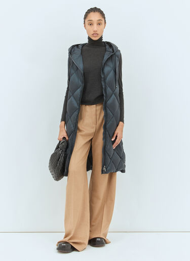 Max Mara Water-Repellent Midi Gilet Blue max0258029