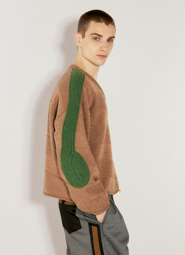 Kiko Kostadinov Delian V-Neck Sweater Brown kko0156010